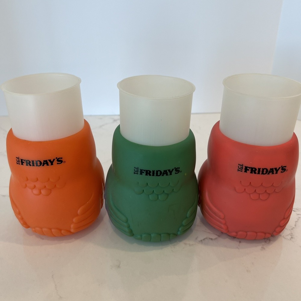 Vintage‎ 90s TGI Fridays Parrot Toucan Bird Barware Straw Bar Set Of  3 - Picture 5 of 9